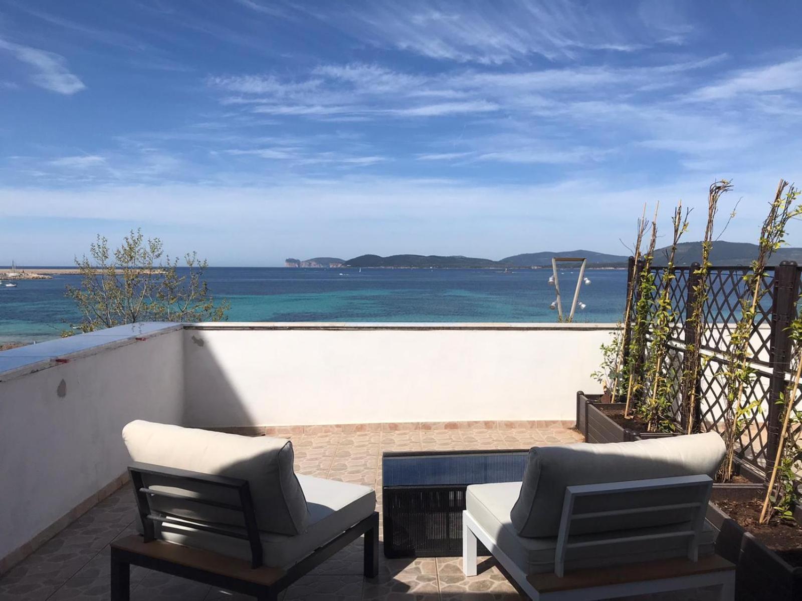 Giosuero Beach Alghero Bagian luar foto