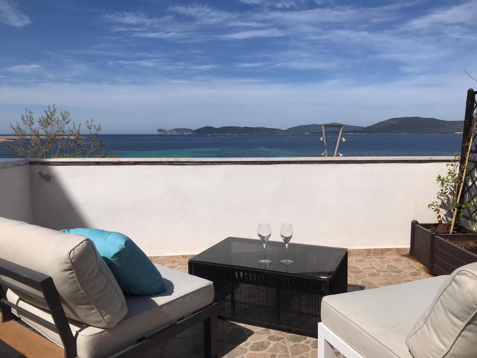 Giosuero Beach Alghero Bagian luar foto